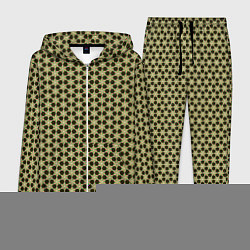 Костюм мужской Паттерн сетчатый с черными шестигранниками, цвет: 3D-меланж