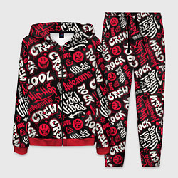 Костюм мужской Крутая команда, цвет: 3D-красный