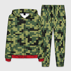 Мужской костюм Камуфляжный стиль текстура пикселя