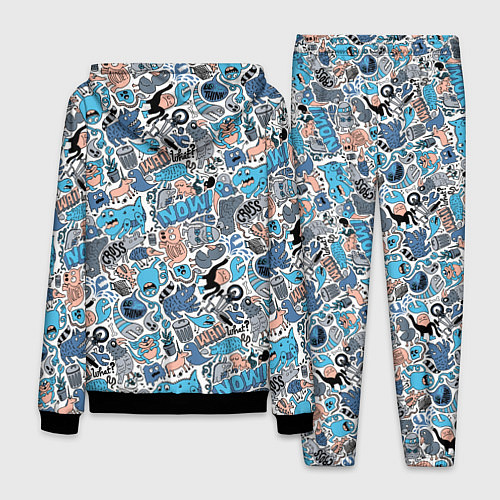 Мужской костюм Дудл животные и монстры / 3D-Черный – фото 2