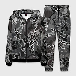 Мужской костюм Чёрно-серый абстракция