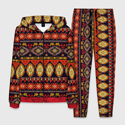 Костюм мужской Яркий ромбовидный орнамент, цвет: 3D-красный