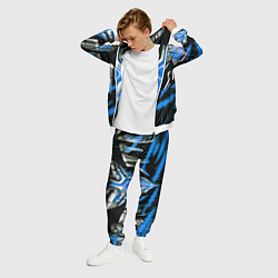 Костюм мужской Абстрактная синяя руна, цвет: 3D-белый — фото 2