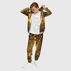 Костюм мужской Металлические соты - роскошный блеск золота, цвет: 3D-меланж — фото 2