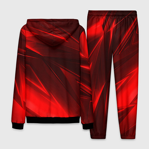 Мужской костюм Абстрактные линии красный / 3D-Черный – фото 2
