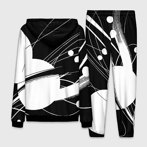 Мужской костюм Black and white vanguard abstraction - ai art fant / 3D-Черный – фото 2