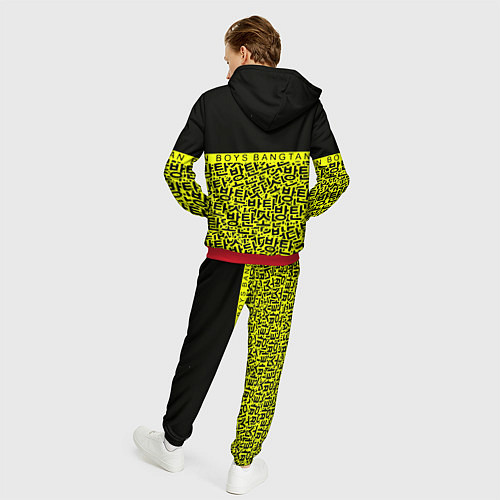 Мужской костюм BTS pattern kpop / 3D-Красный – фото 4