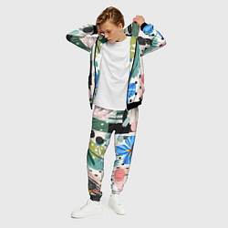 Костюм мужской Цветы горошек абстракция, цвет: 3D-черный — фото 2