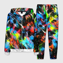 Костюм мужской Цветные краски абстракция, цвет: 3D-белый