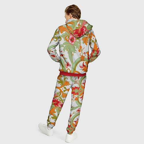 Мужской костюм Яркий цветочный узор / 3D-Красный – фото 4