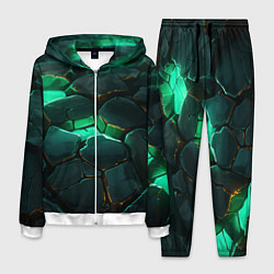 Мужской костюм Зеленые камни с освещением текстура