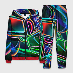 Мужской костюм Неоновая психоделика геймер