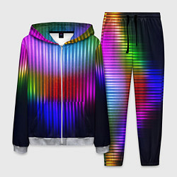 Мужской костюм Неоновая геометрия полосы