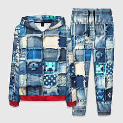 Костюм мужской Пэчворк из Minecraft, цвет: 3D-красный