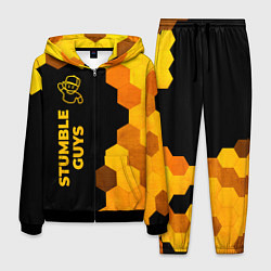 Костюм мужской Stumble Guys - gold gradient по-вертикали, цвет: 3D-черный