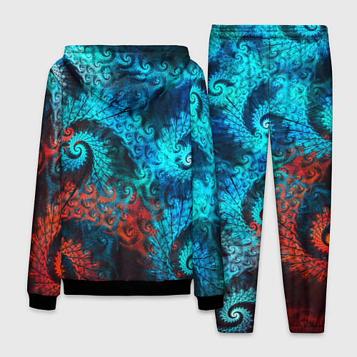 Мужской костюм Оптическая абстракция узор / 3D-Черный – фото 2