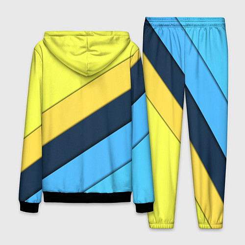 Мужской костюм Геометрия полосы спорт / 3D-Черный – фото 2