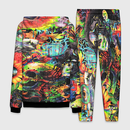 Мужской костюм Кислотные рисунки психоделика / 3D-Черный – фото 2