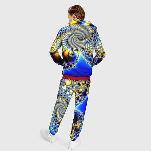 Мужской костюм Фрактальный психоделики узор / 3D-Красный – фото 4