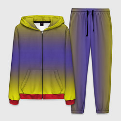 Костюм мужской Градиент жёлто серый, цвет: 3D-красный