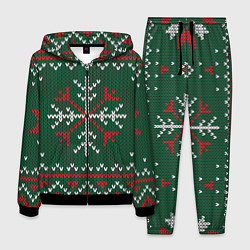 Костюм мужской Knitted Snowflake Pattern, цвет: 3D-черный