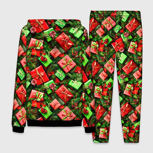 Мужской костюм Новогодние подарки в коробках / 3D-Черный – фото 2