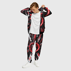 Костюм мужской Чёрно-красная сфера киберпанк, цвет: 3D-черный — фото 2