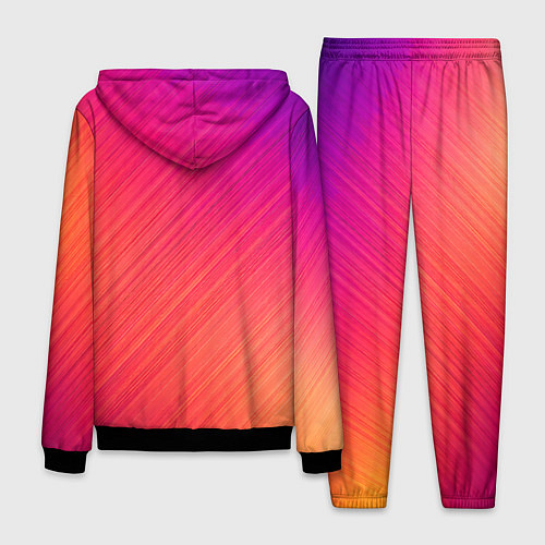 Мужской костюм Градиент в косую полоску / 3D-Черный – фото 2