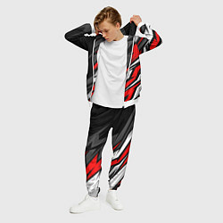 Костюм мужской Lixiang - красный спортивный, цвет: 3D-белый — фото 2