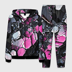 Костюм мужской Чёрно-розовый камень, цвет: 3D-черный