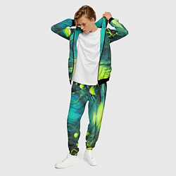 Костюм мужской Зелёная кислотная абстракция, цвет: 3D-черный — фото 2