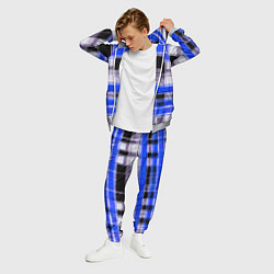 Костюм мужской Белые полосы на чёрно-синем фоне, цвет: 3D-меланж — фото 2