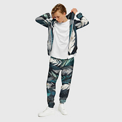 Костюм мужской Перья и листья, цвет: 3D-белый — фото 2