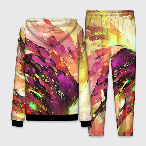 Мужской костюм Красно-жёлтая абстракция / 3D-Черный – фото 2