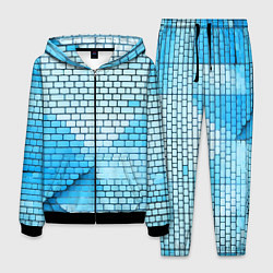 Костюм мужской Синие кирпичики, цвет: 3D-черный
