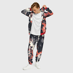 Костюм мужской Паттерн с деревьями в японском стиле - нейросеть, цвет: 3D-красный — фото 2