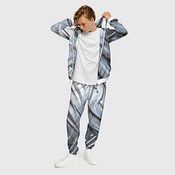 Костюм мужской Полированный металл серебряный, цвет: 3D-белый — фото 2