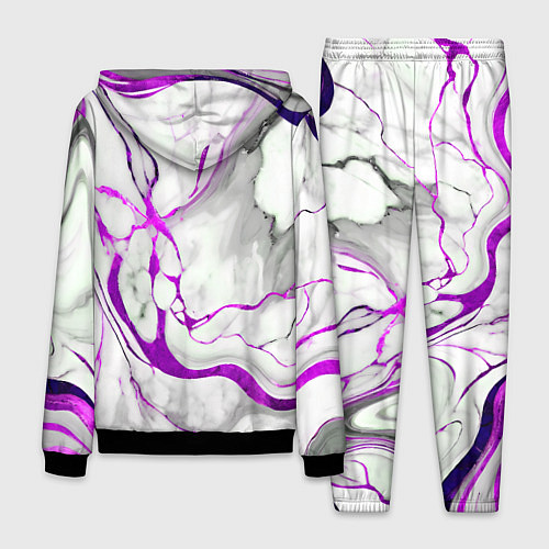 Мужской костюм Фиолетово-белый мрамор / 3D-Черный – фото 2