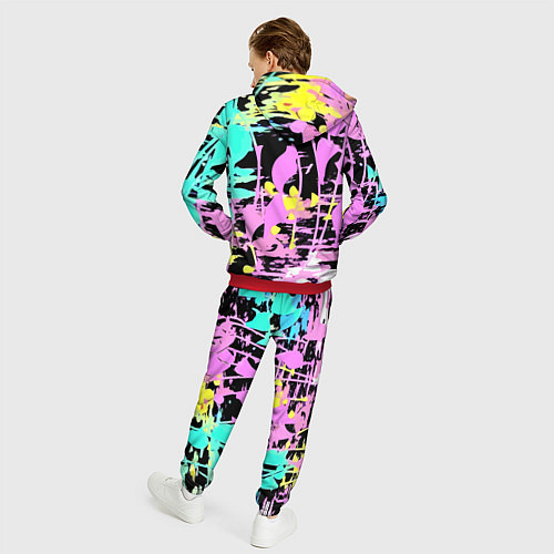 Мужской костюм Color expressive abstraction - Milano / 3D-Красный – фото 4