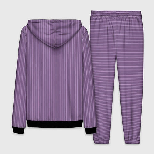 Мужской костюм Серо-фиолетовый в тонкую полоску / 3D-Черный – фото 2