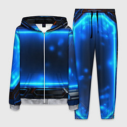Мужской костюм Синяя неоновая атмосфера