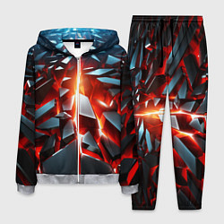 Костюм мужской Черные слитки над лавой, цвет: 3D-меланж