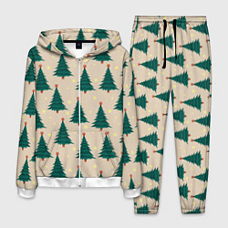 Костюм мужской Новогодняя ель, цвет: 3D-белый