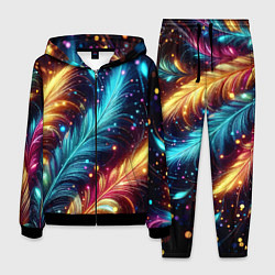 Мужской костюм Неоновые разноцветные перья