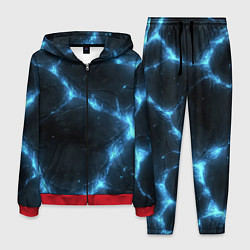 Костюм мужской Синий свет из черной плиты, цвет: 3D-красный