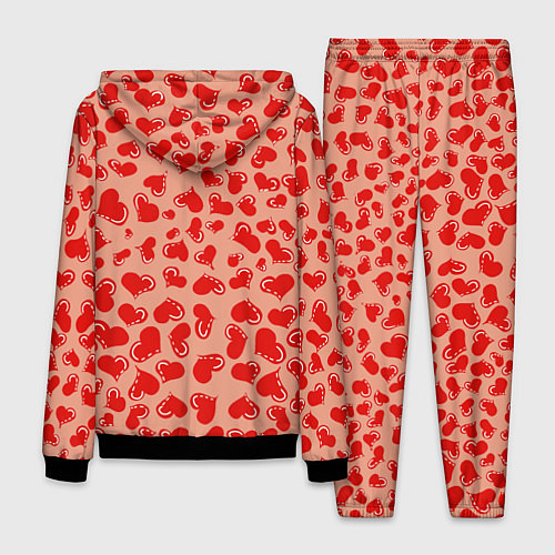 Мужской костюм Сердца любви / 3D-Черный – фото 2