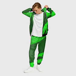 Костюм мужской Paramore - green gradient вертикально, цвет: 3D-черный — фото 2