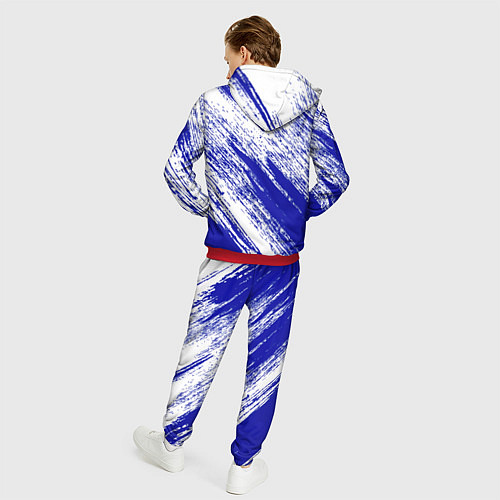 Мужской костюм The color is white and blue / 3D-Красный – фото 4