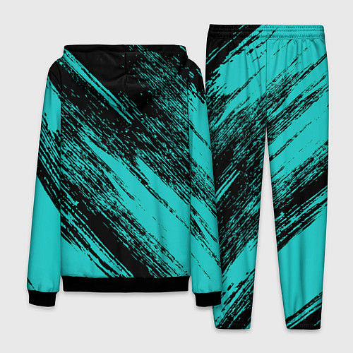 Мужской костюм The color is black and light blue / 3D-Черный – фото 2