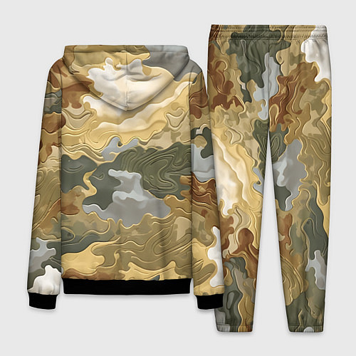 Мужской костюм Золотистый камуфляж / 3D-Черный – фото 2